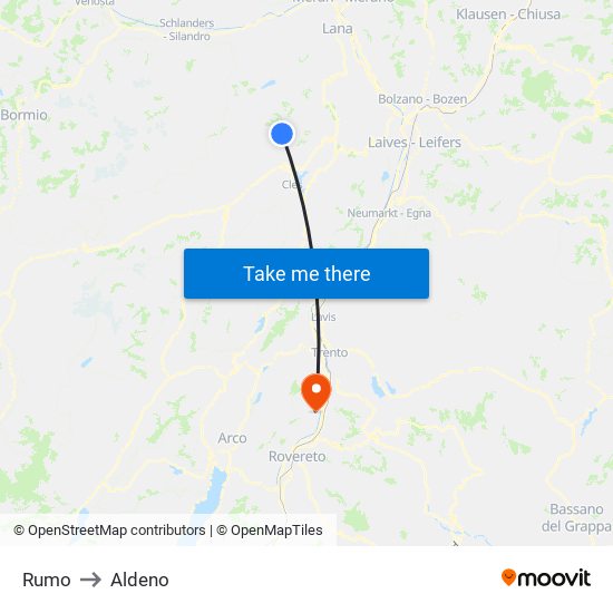 Rumo to Aldeno map