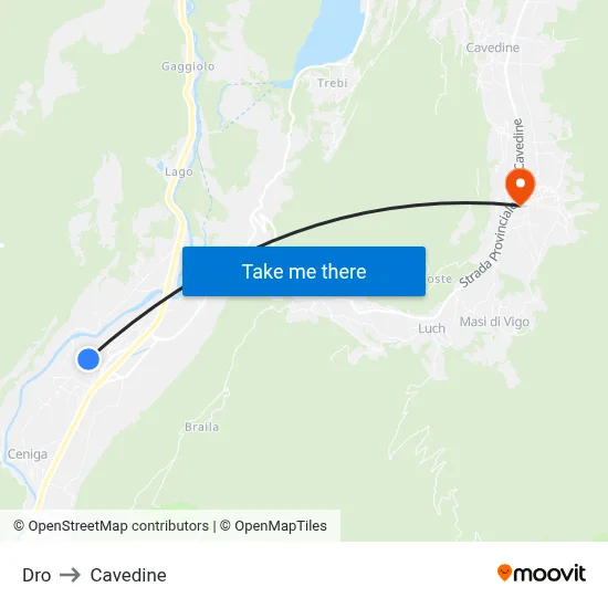 Dro to Cavedine map