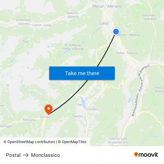 Postal to Monclassico map