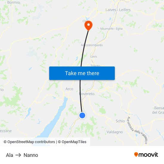 Ala to Nanno map