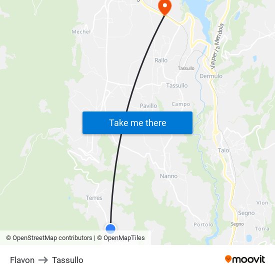 Flavon to Tassullo map