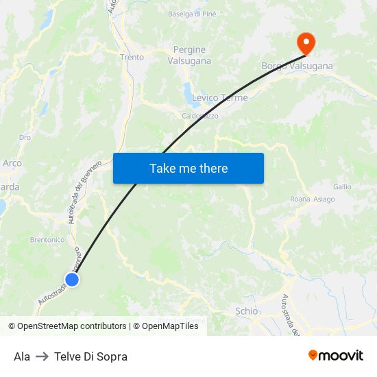 Ala to Telve Di Sopra map