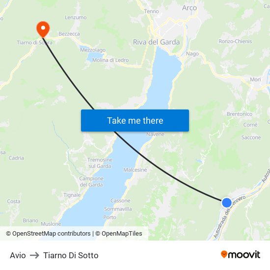 Avio to Tiarno Di Sotto map