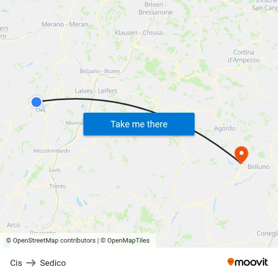CIS to Sedico map