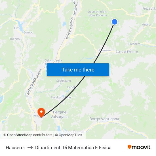 Häuserer to Dipartimenti Di Matematica E Fisica map