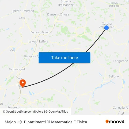 Majon to Dipartimenti Di Matematica E Fisica map