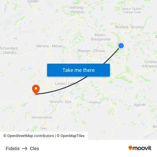 Fidelis to Cles map