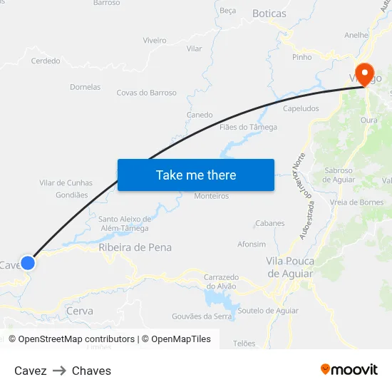 Cavez to Chaves map