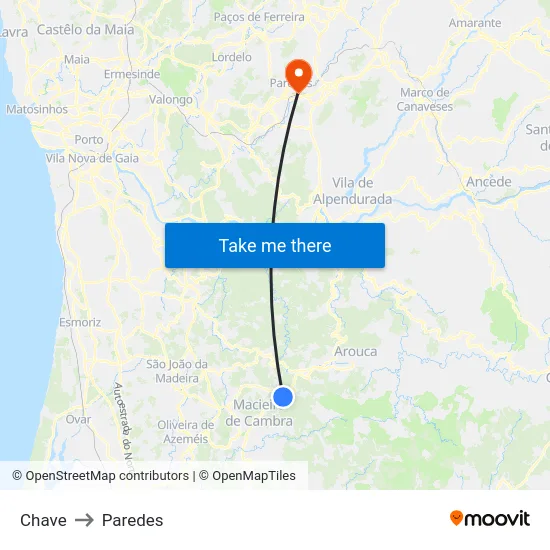 Chave to Paredes map