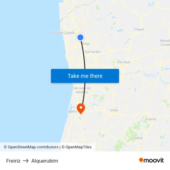 Freiriz to Alquerubim map
