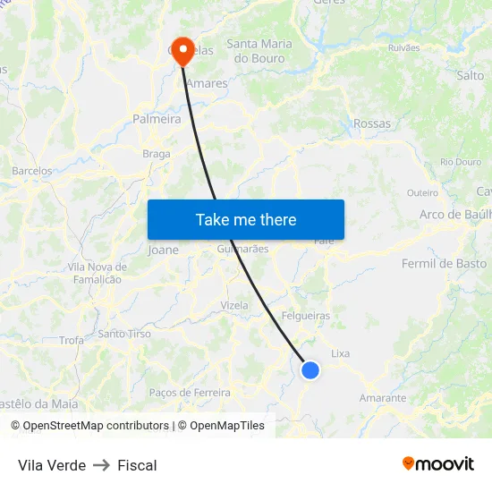 Vila Verde to Fiscal map