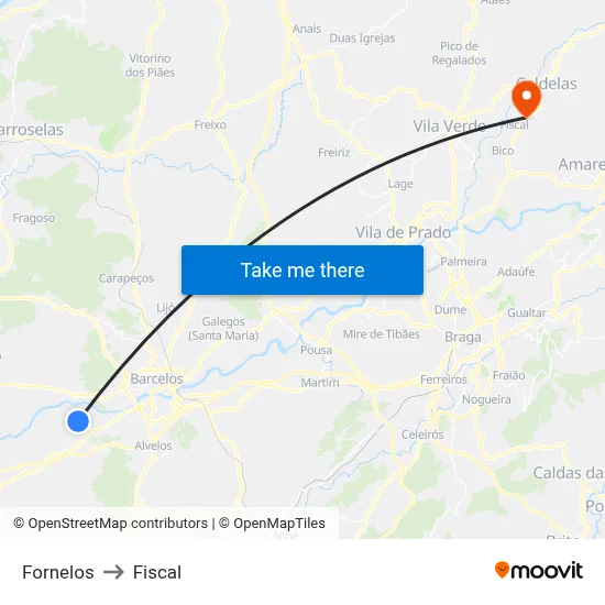 Fornelos to Fiscal map