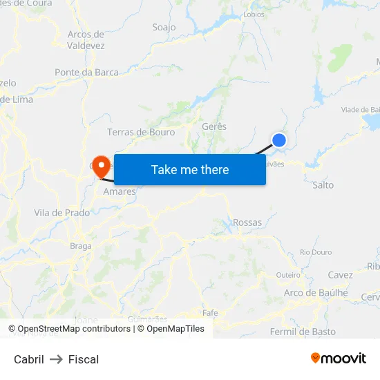 Cabril to Fiscal map