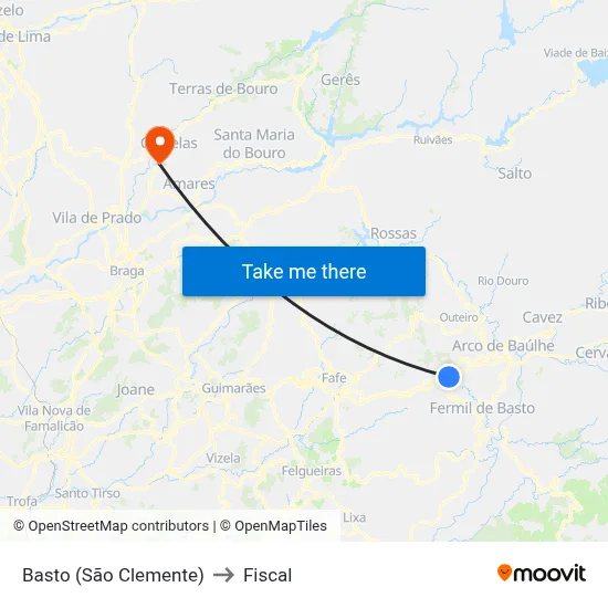 Basto (São Clemente) to Fiscal map