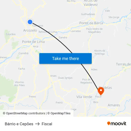 Bárrio e Cepões to Fiscal map