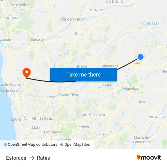Estorãos to Rates map