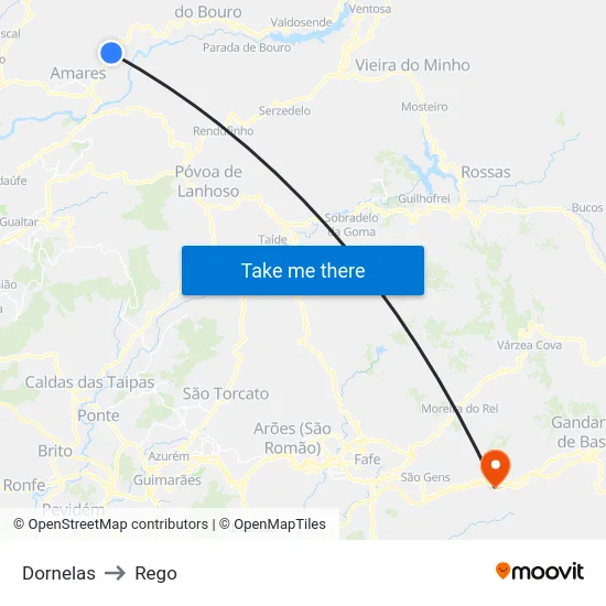 Dornelas to Rego map