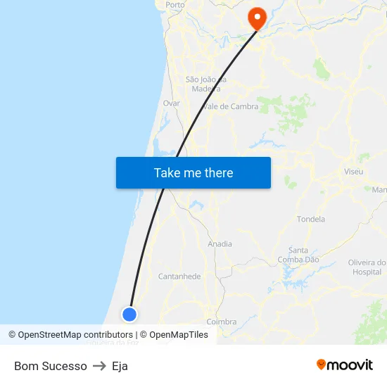 Bom Sucesso to Eja map