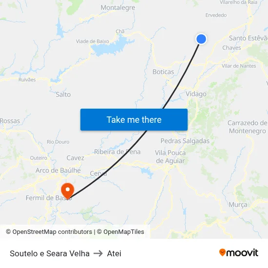 Soutelo e Seara Velha to Atei map