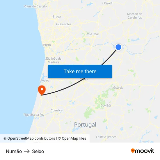Numão to Seixo map
