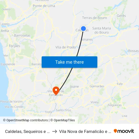 Caldelas, Sequeiros e Paranhos to Vila Nova de Famalicão e Calendário map