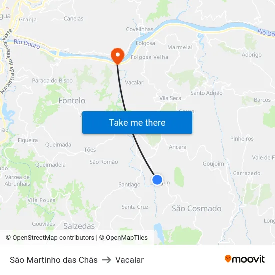 São Martinho das Chãs to Vacalar map