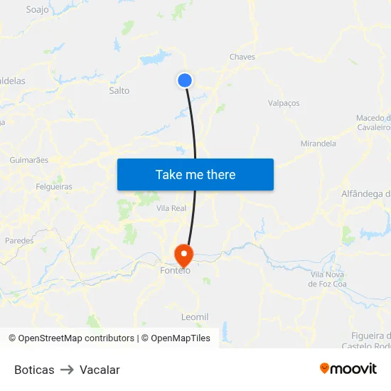 Boticas to Vacalar map