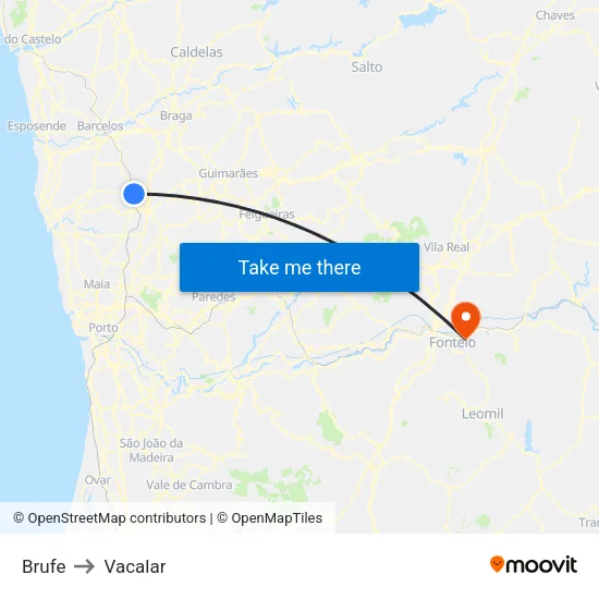 Brufe to Vacalar map