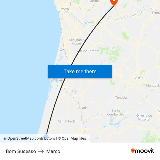 Bom Sucesso to Marco map