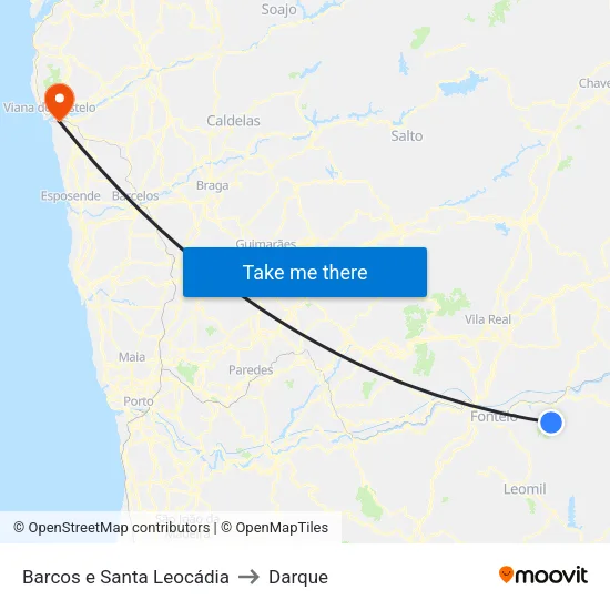 Barcos e Santa Leocádia to Darque map