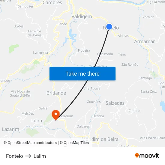 Fontelo to Lalim map