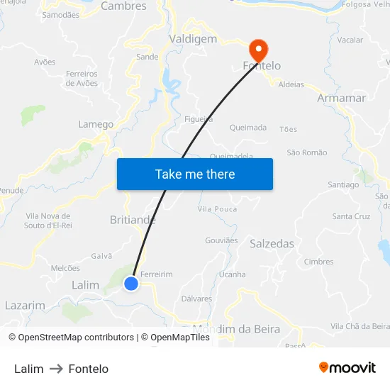Lalim to Fontelo map