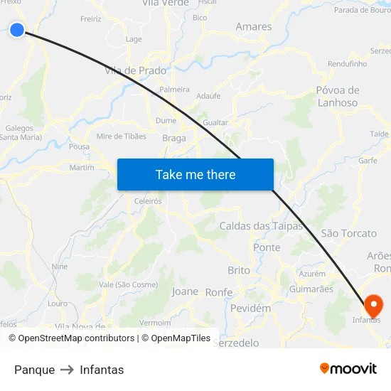 Panque to Infantas map