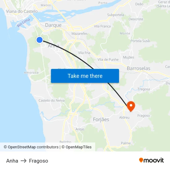 Anha to Fragoso map