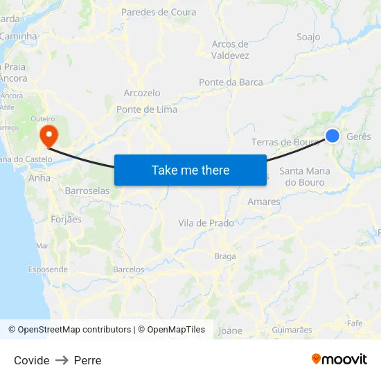 Covide to Perre map