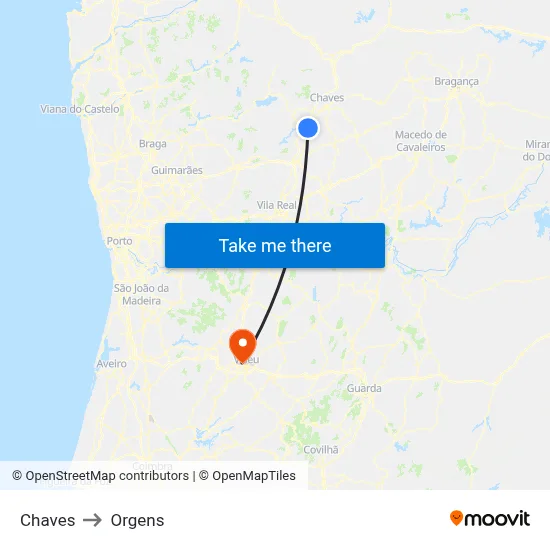 Chaves to Orgens map
