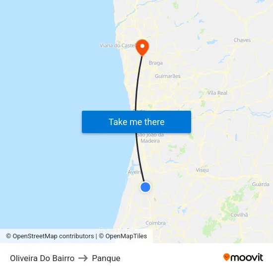 Oliveira Do Bairro to Panque map