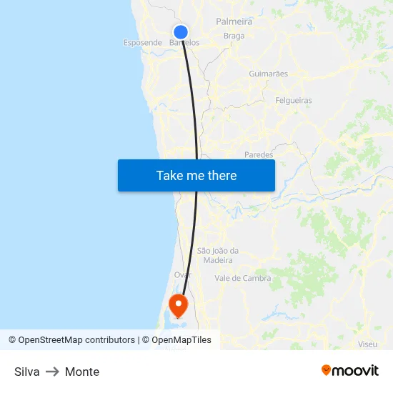 Silva to Monte map