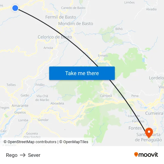 Rego to Sever map