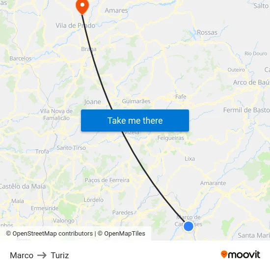 Marco to Turiz map