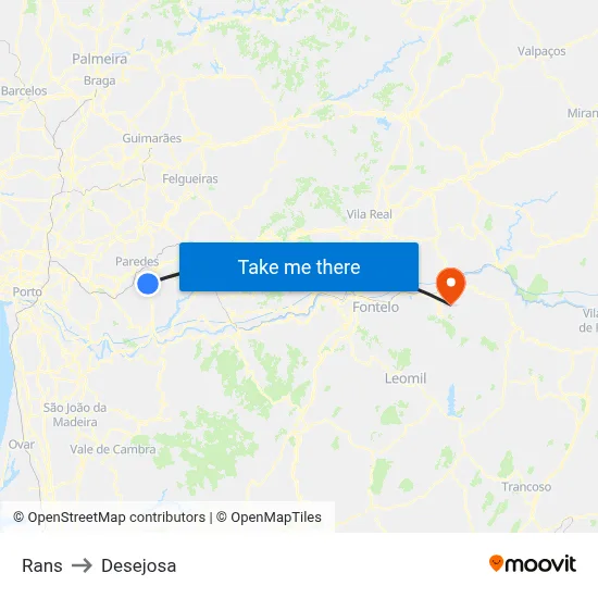 Rans to Desejosa map