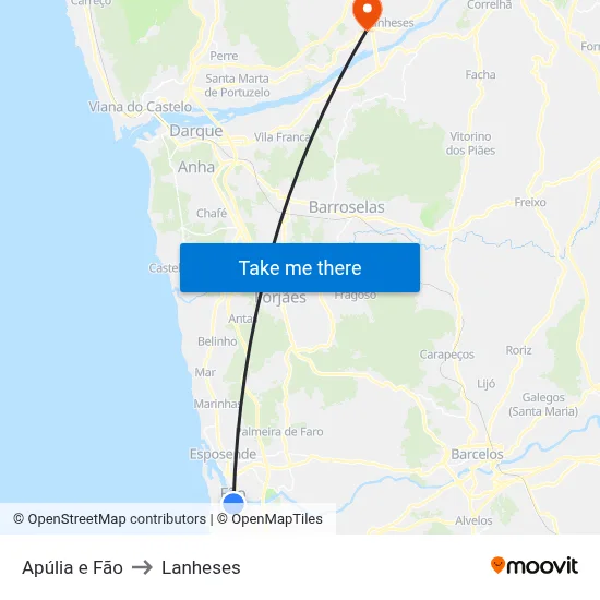 Apúlia e Fão to Lanheses map