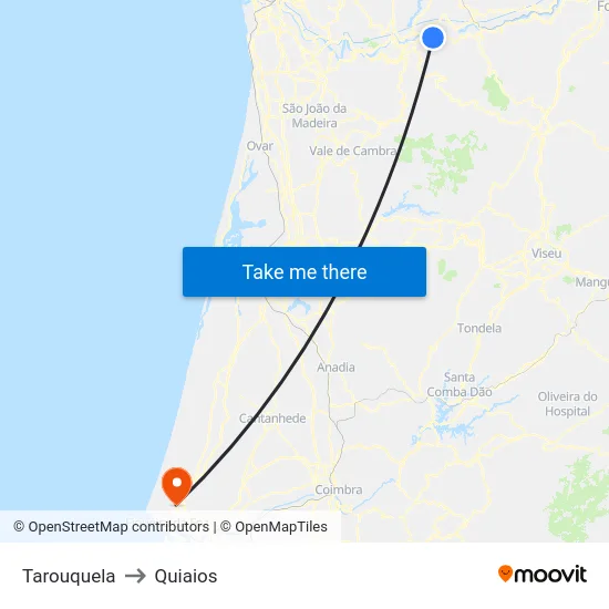 Tarouquela to Quiaios map