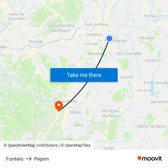 Fontelo to Pepim map