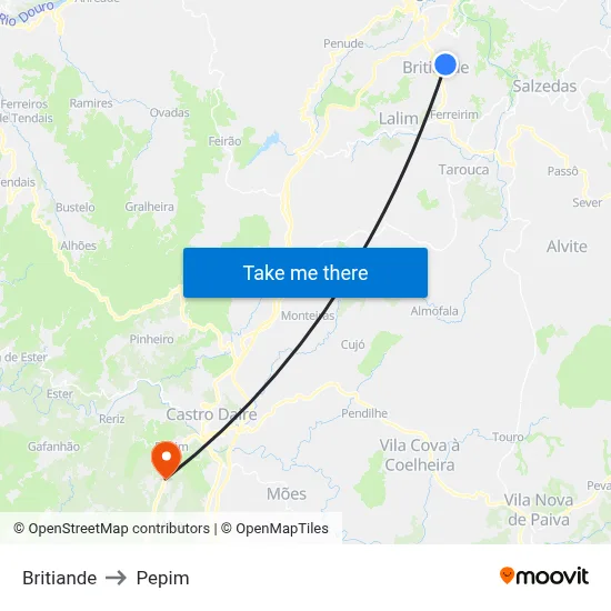 Britiande to Pepim map