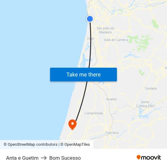 Anta e Guetim to Bom Sucesso map