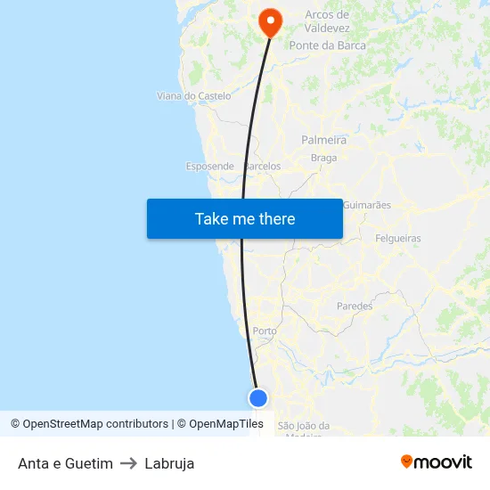 Anta e Guetim to Labruja map