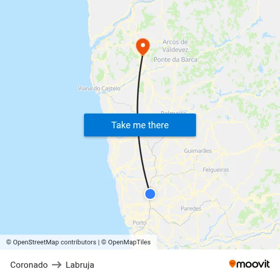 Coronado to Labruja map