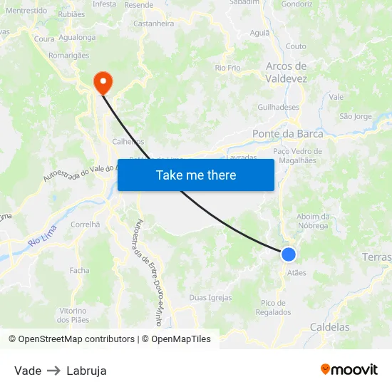 Vade to Labruja map