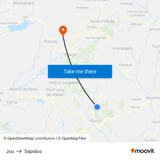 Jou to Sapiãos map